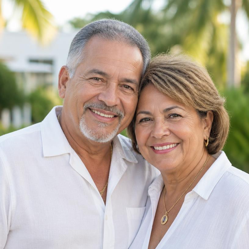 Portrait of the Rosas family, South Florida homeowners